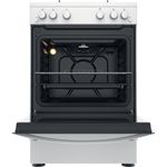 Indesit Cooker IS67G1PMW/UK White GAS Frontal open