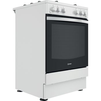 Indesit Cooker IS67G1PMW/UK White GAS Perspective