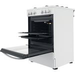 Indesit Cooker IS67G1PMW/UK White GAS Perspective open
