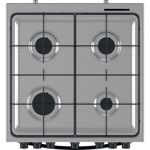 Indesit Cooker IS67G5PHX/UK Inox GAS Frontal top down