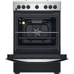 Indesit Cooker IS67G5PHX/UK Inox GAS Frontal open