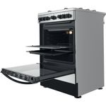 Indesit Cooker IS67G5PHX/UK Inox GAS Perspective open