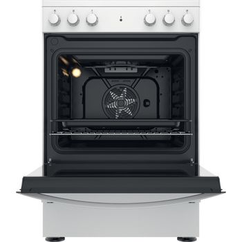 Indesit Cooker IS67V5KHW/UK White Electrical Frontal open
