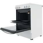 Indesit Cooker IS67V5KHW/UK White Electrical Perspective open
