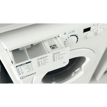 Indesit Washing machine Freestanding EWD 71453 W UK N White Front loader D Drawer