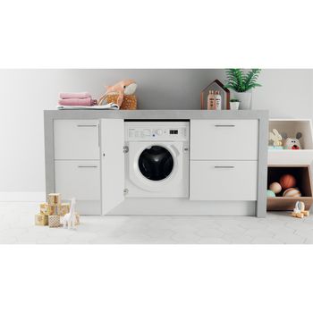 Indesit Washing machine Built-in BI WMIL 81485 UK White Front loader B Lifestyle frontal