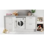 Indesit Washing machine Built-in BI WMIL 81485 UK White Front loader B Lifestyle frontal open