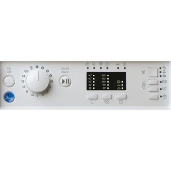 Indesit Washer dryer Built-in BI WDIL 861485 UK White Front loader Control panel