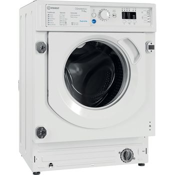 Indesit Washer dryer Built-in BI WDIL 75148 UK White Front loader Perspective