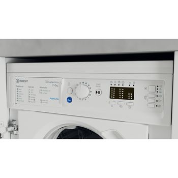 Indesit Washer dryer Built-in BI WDIL 75148 UK White Front loader Lifestyle control panel