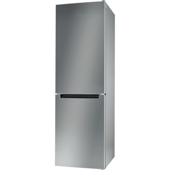 Indesit-Fridge-Freezer-Freestanding-LI8-S2E-S-UK-Silver-2-doors-Perspective