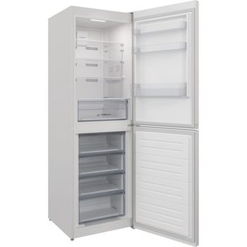 Indesit Fridge Freezer Freestanding IBTNF 60182 W UK White 2 doors Perspective open