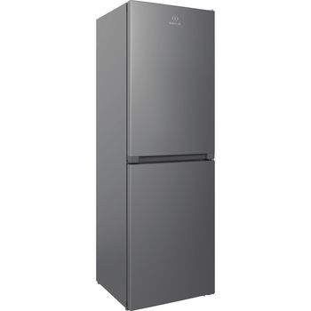 Indesit Fridge Freezer Freestanding IBTNF 60182 S UK Silver 2 doors Perspective