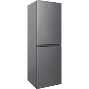 Indesit-Fridge-Freezer-Freestanding-IBTNF-60182-S-UK-Silver-2-doors-Perspective