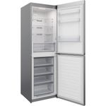 Indesit Fridge Freezer Freestanding IBTNF 60182 S UK Silver 2 doors Perspective open
