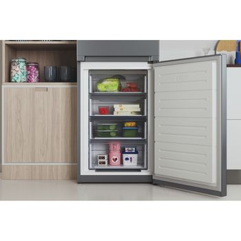 Indesit Fridge Freezer Freestanding IBTNF 60182 S UK Silver 2 doors Lifestyle detail