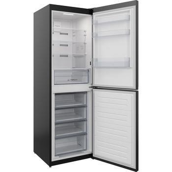 Indesit-Fridge-Freezer-Freestanding-IBTNF-60182-B-UK-Black-2-doors-Perspective-open