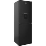 Indesit Fridge Freezer Freestanding IBTNF 60182 B AQUA UK Black 2 doors Perspective