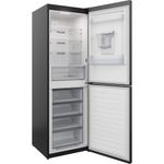 Indesit Fridge Freezer Freestanding IBTNF 60182 B AQUA UK Black 2 doors Perspective open