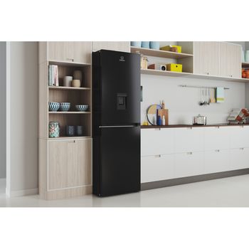 Indesit Fridge Freezer Freestanding IBTNF 60182 B AQUA UK Black 2 doors Lifestyle perspective