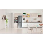 Indesit Fridge Freezer Freestanding LI8 S2E S UK Silver 2 doors Lifestyle frontal open