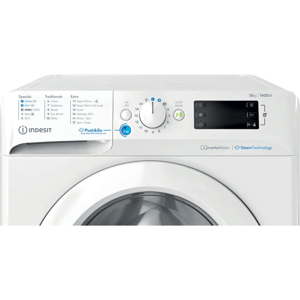 Washing Machine Indesit BWE 101496X WKV IT Lavadora Carga Frontal 10 Kg  1351 RPM Blanco Indesit Front Loading Washing Machine, image size:1000x1000