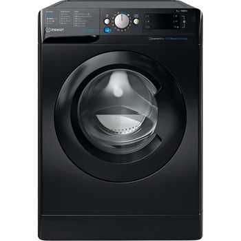 Indesit Washing machine Freestanding BWE 71496X KV UK Black Front loader A Frontal