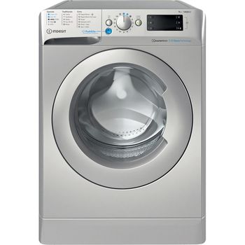 Indesit Washing machine Freestanding BWE 91496X SV UK Silver Front loader A Frontal