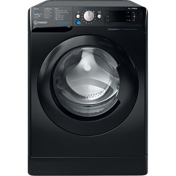 Indesit Washing machine Freestanding BWE 91496X KV UK Black Front loader A Frontal