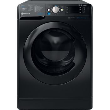 Indesit Washer dryer Freestanding BDE 96436 KV UK Black Front loader Frontal