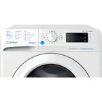 Indesit Washer dryer Freestanding BDE 107436 WV UK White Front loader Control panel