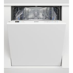 Indesit Push&Go Full Size Integrated Dishwasher - White - 14 Place Settings - E Rated - D2I HD526 UK