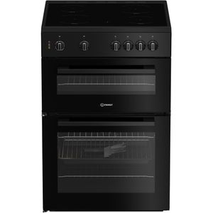 Indesit Freestanding Electric Twin Cooker - Black - 60cm - A Rated - IT60V9KMB/UK