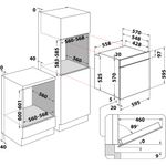 Indesit OVEN Built-in IO 232H X UK Electric A Technical drawing