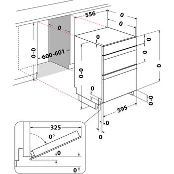 Indesit Double oven DUI 10D IX Inox B Technical drawing
