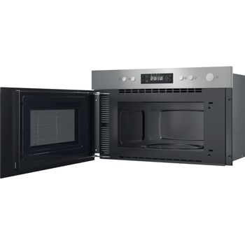Indesit-Microwave-Built-in-IM-K12-XUK-Stainless-steel-Electronic-22-MW-Grill-function-750-Perspective-open