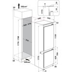 Indesit-Fridge-Freezer-Built-in-KINH-1271-B4UK-Zinc-Metal-2-doors-Technical-drawing